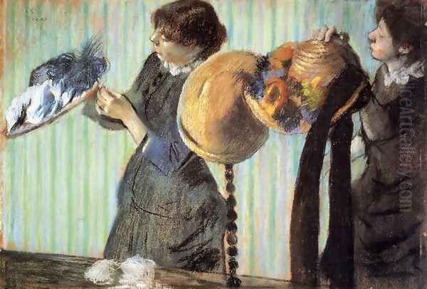 The Little Milliners Oil Painting by Edgar Degas