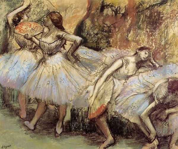 Dancers III Oil Painting by Edgar Degas