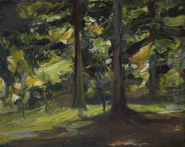 Waldlandschaft Oil Painting by Max Mayrshofer