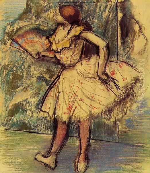 Dancer with a Fan II Oil Painting by Edgar Degas