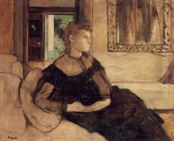 Mme Theodore Gobillard, nee Yves Morisot Oil Painting by Edgar Degas