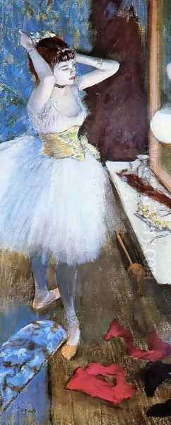 Dancer in Her Dressing Room I Oil Painting by Edgar Degas