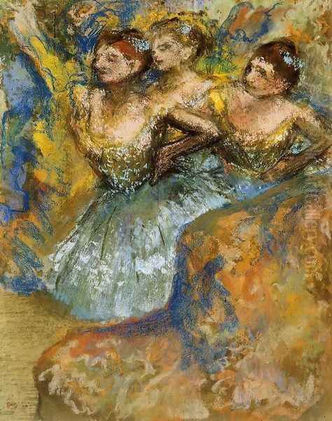 Group of Dancers I Oil Painting by Edgar Degas