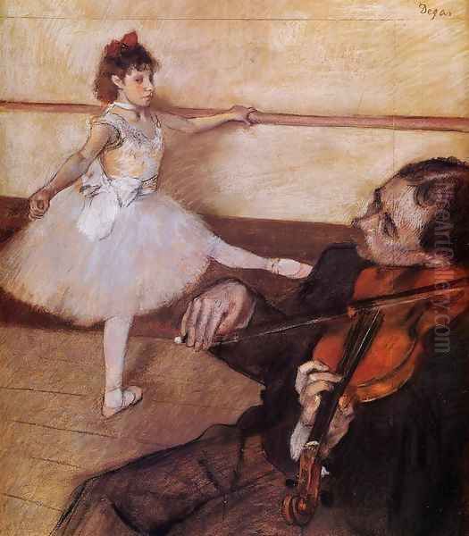 The Dance Lesson, c.1879 Oil Painting by Edgar Degas