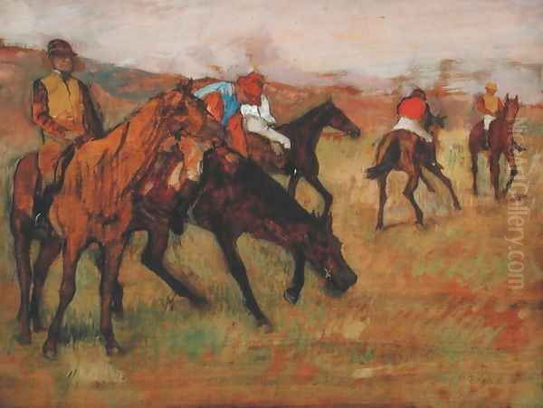 Before the Races, c.1882 Oil Painting by Edgar Degas