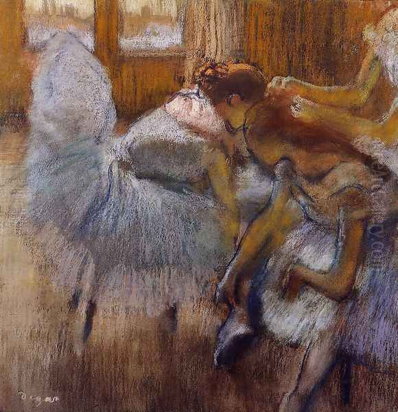 Dancers Relaxing Oil Painting by Edgar Degas