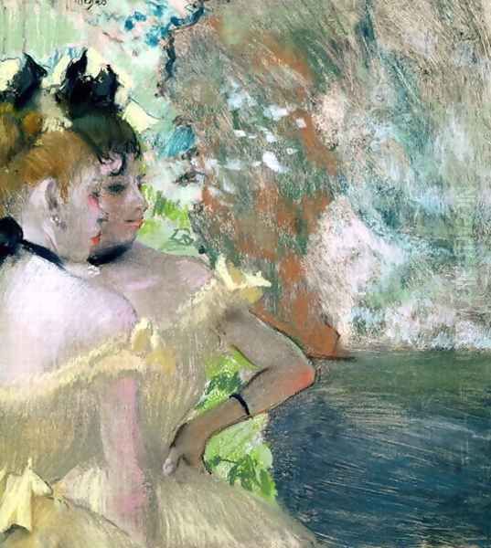 Dancers in the Wings Oil Painting by Edgar Degas