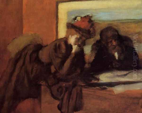 Conversation Oil Painting by Edgar Degas