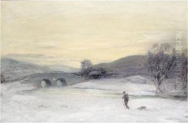 Winter Landscape Oil Painting by Walter McAdam