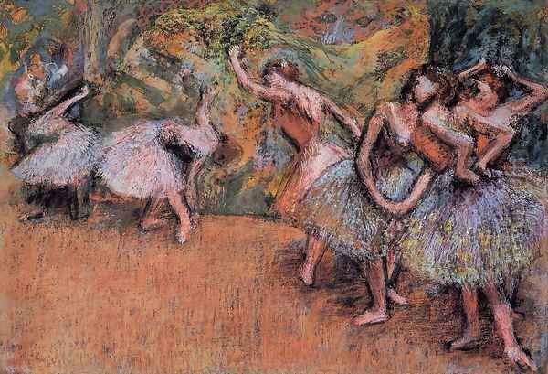 Ballet Scene III Oil Painting by Edgar Degas