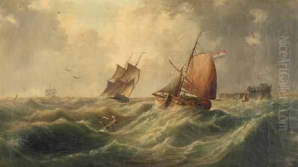 Entrance To The Medway Oil Painting by William McAlpine