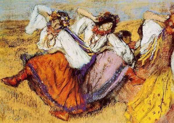 Russian Dancers III Oil Painting by Edgar Degas