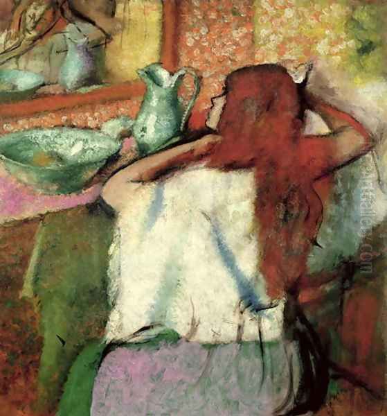 Woman at her Toilet, c.1895-1900 Oil Painting by Edgar Degas