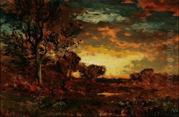 Sunset Landscape Oil Painting by George Herbert McCord