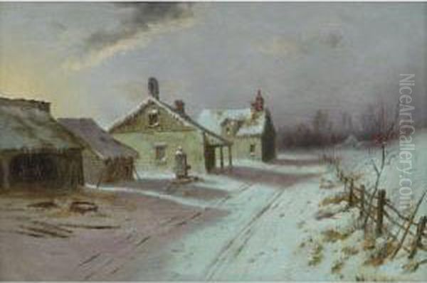 A Winter's Afternoon Oil Painting by George Herbert McCord