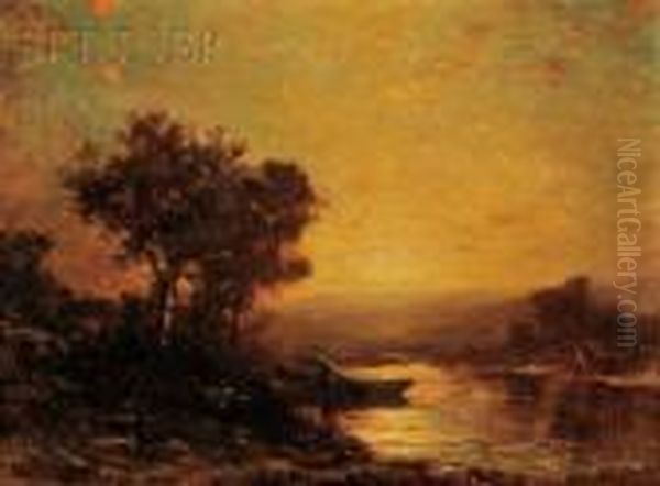 Sunset Landscape Oil Painting by George Herbert McCord