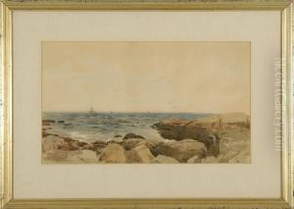 Rocky Seascape Oil Painting by George Herbert McCord