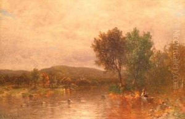 Boating On The River Oil Painting by George Herbert McCord