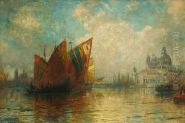 ''entrance Of The Grand Canal'' Oil Painting by George Herbert McCord