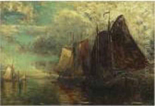 Ships At Sea Oil Painting by George Herbert McCord