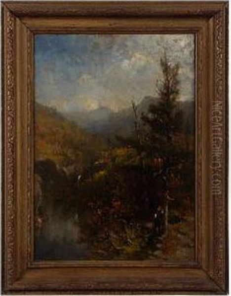 Hudson River Landscape Oil Painting by George Herbert McCord