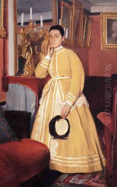 Portrait of Madame Edmondo Morbilli, nee Therese De Gas I Oil Painting by Edgar Degas