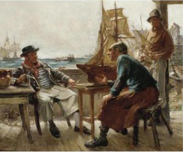 The Model Ship Oil Painting by Arthur David Mccormick