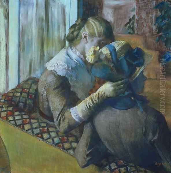 Two Women Oil Painting by Edgar Degas