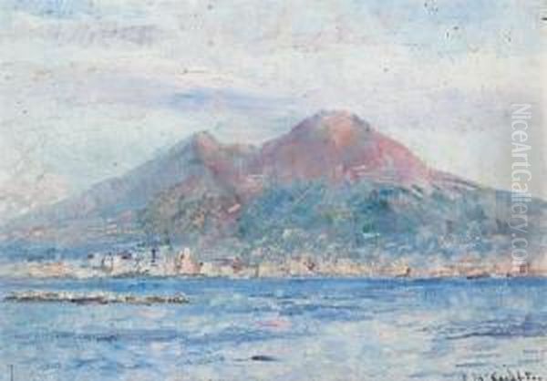 Mount Vesuvius Oil Painting by Frederick McCubbin