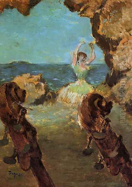 Dancer on Stage I Oil Painting by Edgar Degas