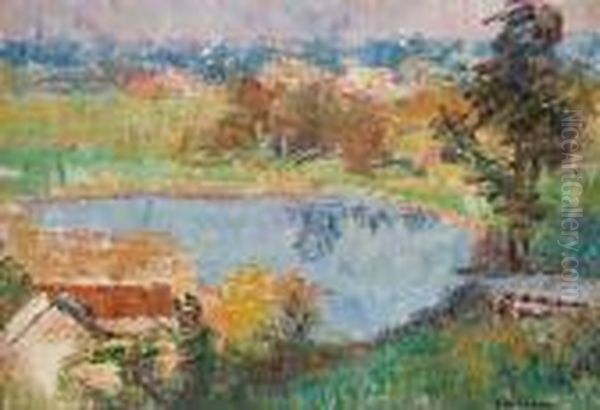 Colour Note At South Yarra Oil Painting by Frederick McCubbin