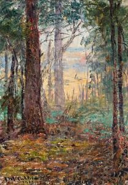 Forest Macedon Oil Painting by Frederick McCubbin