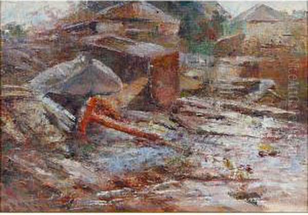 Shipyards, Williamstown Oil Painting by Frederick McCubbin