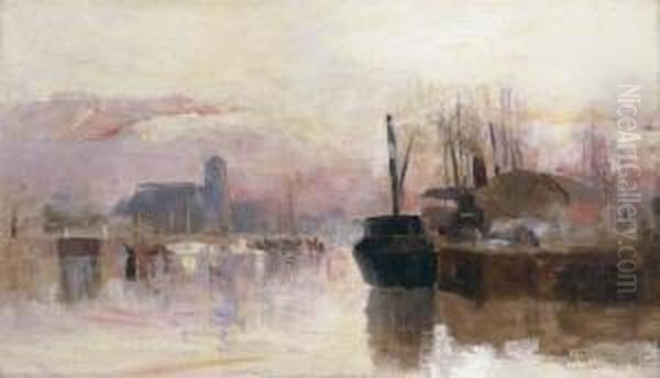 Lower Yarra, Melbourne Oil Painting by Frederick McCubbin