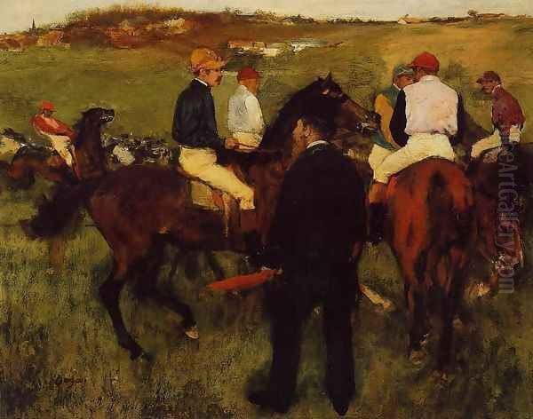 Out of the Paddock Oil Painting by Edgar Degas