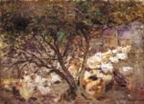 Fowls, Macedon Oil Painting by Frederick McCubbin