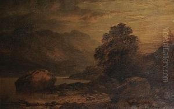 A Highland Loch Oil Painting by Horatio McCulloch