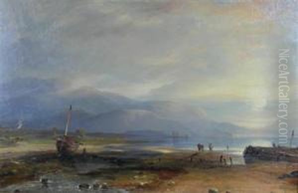 An Argyllshire Loch Oil Painting by Horatio McCulloch