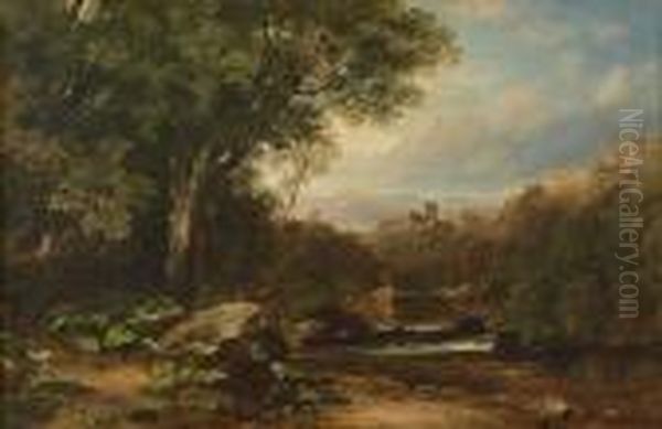 Lowland River Oil Painting by Horatio McCulloch