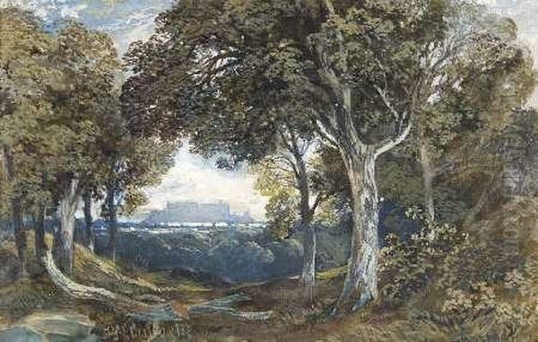 Edinburgh From Beyond Slateford Oil Painting by Horatio McCulloch