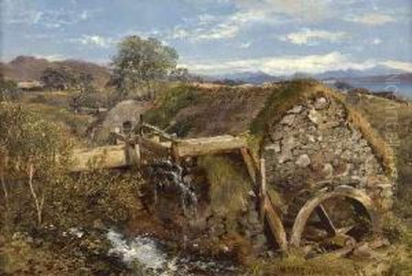 Highland Mill At Morvern, Argyllshire Oil Painting by Horatio McCulloch