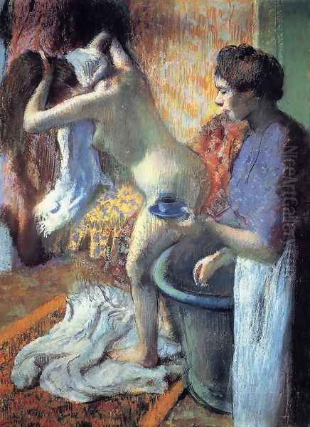 Breakfast after the Bath II Oil Painting by Edgar Degas