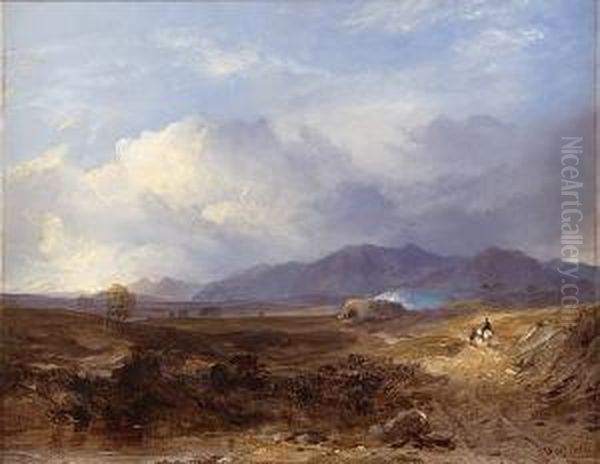 On A Drove Road Oil Painting by Horatio McCulloch