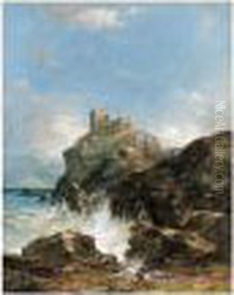 Stormy Seas Oil Painting by Horatio McCulloch