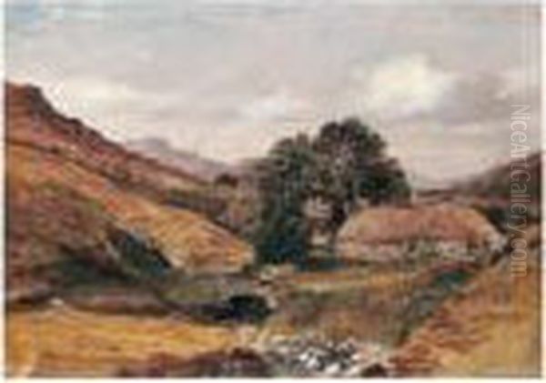 On The Banks Of Loch Lomond Oil Painting by Horatio McCulloch