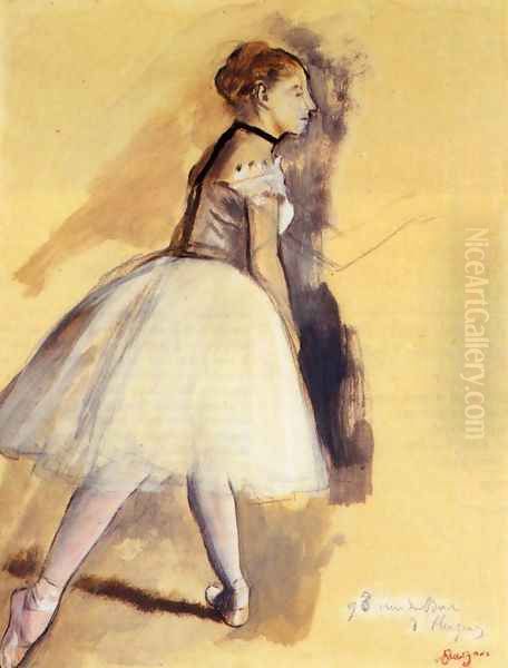 Dancer Standing (study) Oil Painting by Edgar Degas