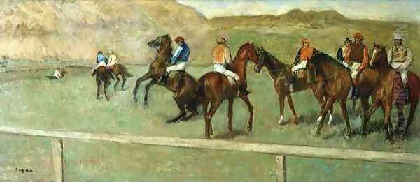 Before the Start I Oil Painting by Edgar Degas