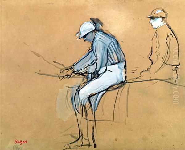 Jockeys 3 Oil Painting by Edgar Degas