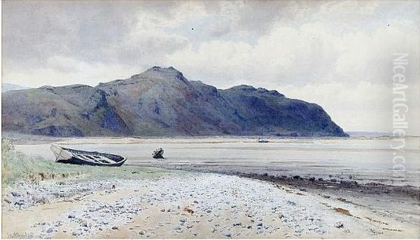 A Shore Scene, North Wales Oil Painting by John Mcdougal