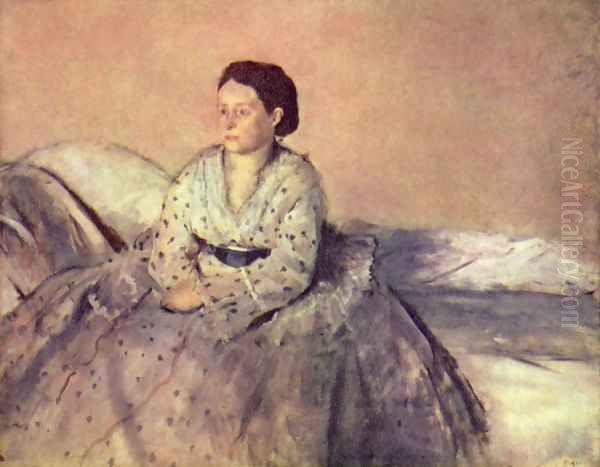 Portrait of Estelle Musson, Madame Rene de Gas Oil Painting by Edgar Degas